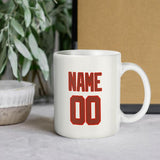 Custom White Coral Red Mug