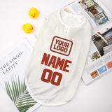 Custom White Coral Red Pet Vest