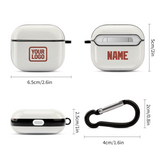 Custom White Coral Red AirPods Case (3rd Generation)