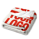 Custom White Orange Red Blanket
