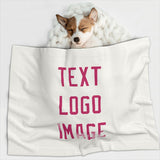 Custom White Pink Pet Blanket