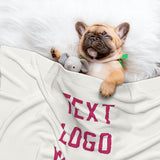 Custom White Pink Pet Blanket