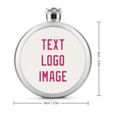 Custom White Pink Hip Flask