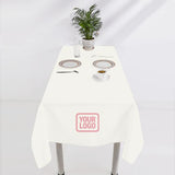Custom White Pink Square Table Cloth