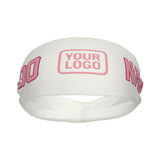 Custom White Light Pink Sports headband