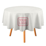 Custom White Light Pink Round Table Cloth