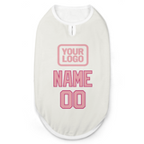 Custom White Light Pink Pet Vest