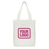 Custom White Light Pink Canvas Tote Bag