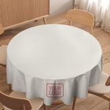 Custom White Light Pink Round Table Cloth