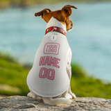 Custom White Light Pink Pet Vest