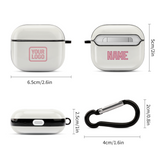 Custom White Light Pink AirPods Case (3rd Generation)
