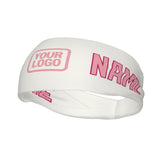 Custom White Light Pink Sports headband