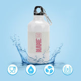 Custom White Light Pink Sports Bottle