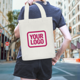 Custom White Light Pink Canvas Tote Bag