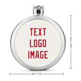 Custom White Red Hip Flask