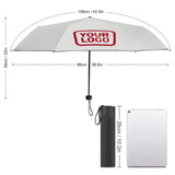 Custom White Red Automatic Umbrella