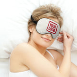Custom White Red Sleep Mask