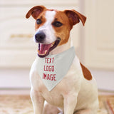Custom White Red Pet Scarf