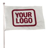 Custom White Crimson Red Flag
