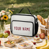 Custom White Crimson Red Lunch Bag