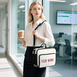 Custom White Crimson Red Lunch Bag