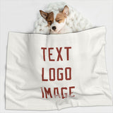 Custom White Coral Red Pet Blanket