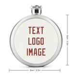Custom White Coral Red Hip Flask