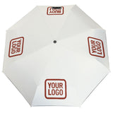 Custom White Coral Red Automatic Umbrella