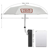 Custom White Coral Red Automatic Umbrella