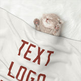 Custom White Coral Red Pet Blanket