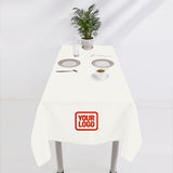 Custom White Coral Red Square Table Cloth