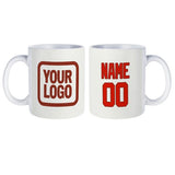 Custom White Orange Red Mug