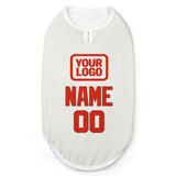 Custom White Orange Red Pet Vest