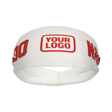 Custom White Orange Red Sports headband