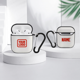 Custom White Orange Red AirPods Case