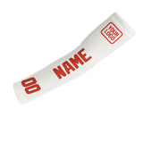 Custom White Orange Red Arm Sleeve