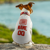 Custom White Orange Red Pet Vest