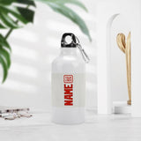 Custom White Orange Red Sports Bottle