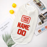 Custom White Orange Red Pet Vest
