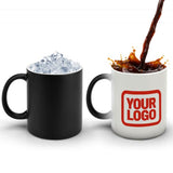 Custom White Orange Red Magic Mug