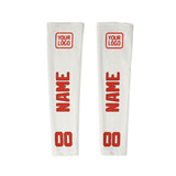 Custom White Orange Red Arm Sleeve