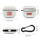 Custom White Orange Red AirPods Case (3rd Generation)
