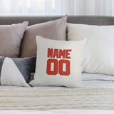 Custom White Orange Red Pillowcase