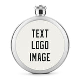 Custom White Black Hip Flask