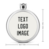 Custom White Black Hip Flask