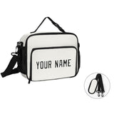 Custom White Black Lunch Bag