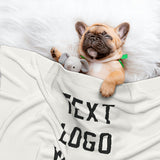 Custom White Black Pet Blanket
