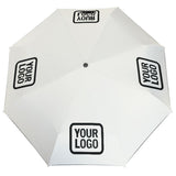 Custom White Black Automatic Umbrella