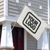 Custom White Black Flag