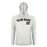 Custom White Brown UV-Hoodie
